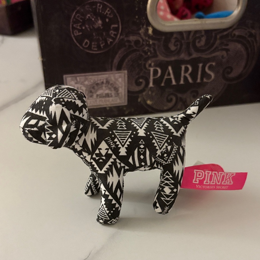 PINK Victoria's Secret Black and White Geometric Dog mini dog